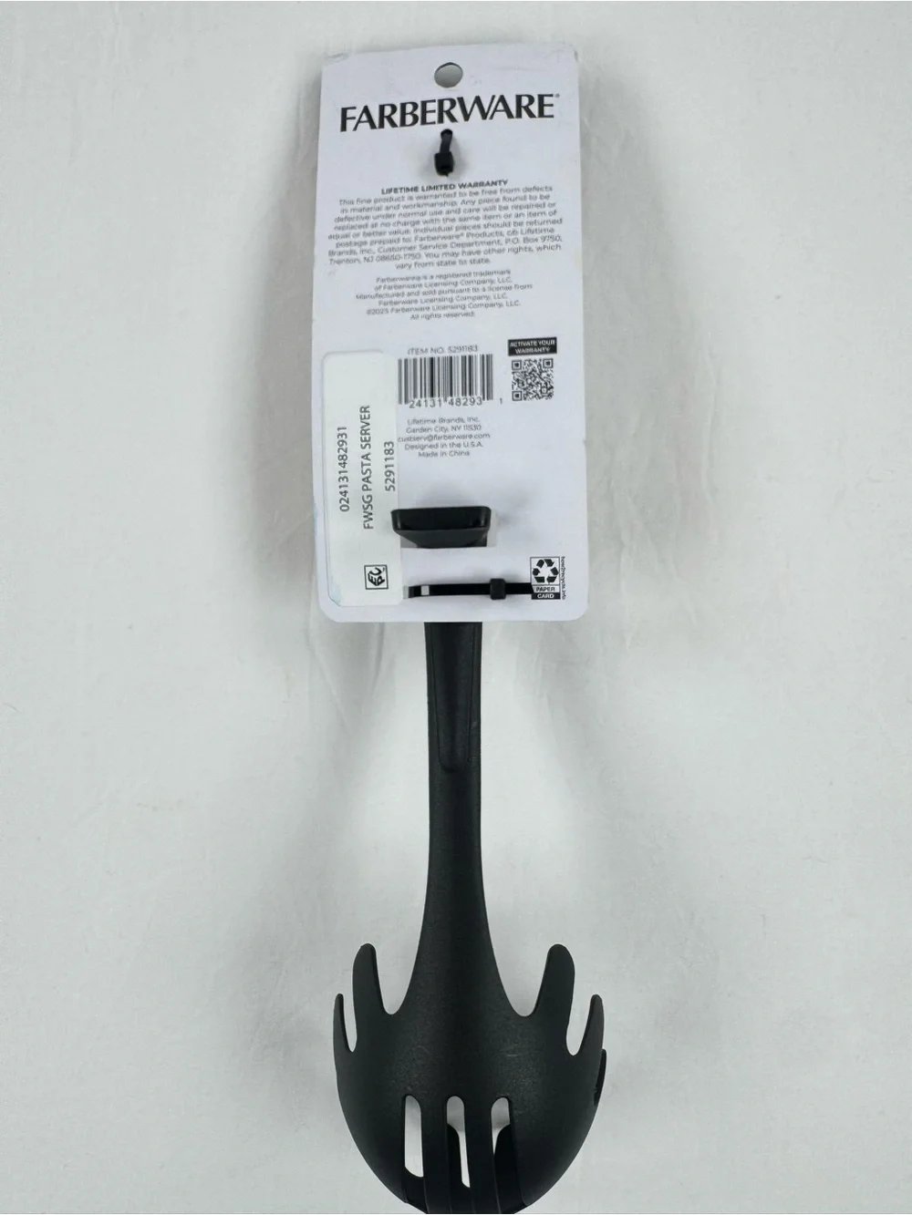 Farberware Black Nylon Slotted Pasta Server